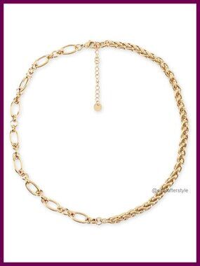 Chunky 18K Gold Plated Stainless Steel Waterproof Necklace Chain Fashion